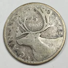 1944 Canada 25 Cents - George VI - Very Good (VG) KM#35 - 80% Silver - 7948