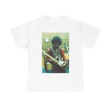Jimi Hendrix Graphic T Shirt Vintage Photo Unisex Heavy Cotton Tee 4