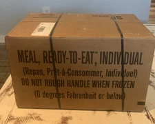 Vintage MRE U.S Military Meals Case A Menu MREs 12 IMSP date 12/2016 Fast Ship