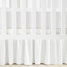 Ruffle Crib Skirt, 16" Drop, White