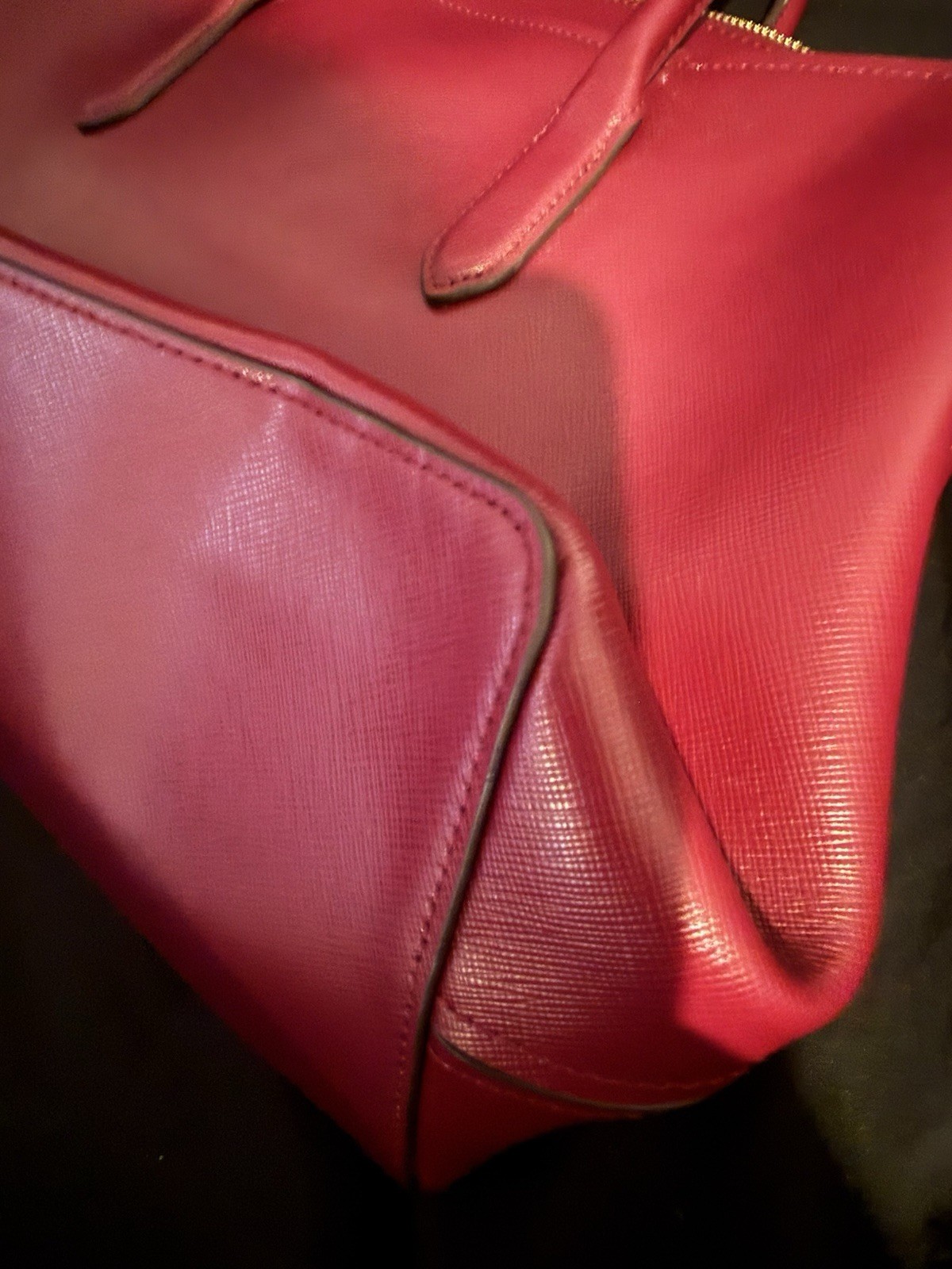 Kate Spade New York Burgundy Saffiano Leather Tote Bag – Structured Work Purse thumbnail 4