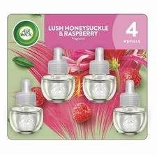 Air Wick Plug-in Scented Oil Refills, Honeysuckle and Raspberry, 4 Count