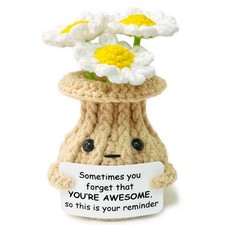 Positive Crochet Daisy Valentines Inspirational Gift for Women - Sometimes Yo...
