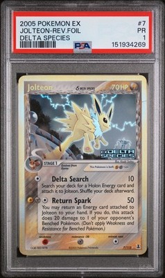 PSA 1 Jolteon [Reverse Holo] - 7/113 - Delta Species - Pokemon