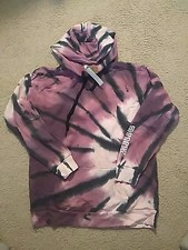 Victoria's Secret Pink Tie Dye Hoodie Pullover Purple Supernova XS NWT