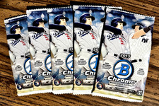 2017 Bowman Chrome Hobby Pack Lot (5) - Aaron Judger RC Chase Potential Grade 10