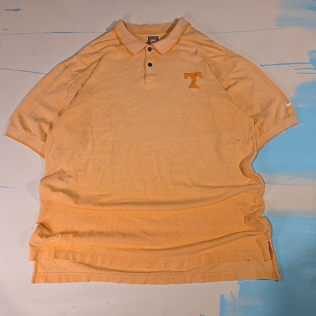 VTG Nike Team XXL Polo Tennessee Vols Orange Swoosh Embroider 90s Single Stitch
