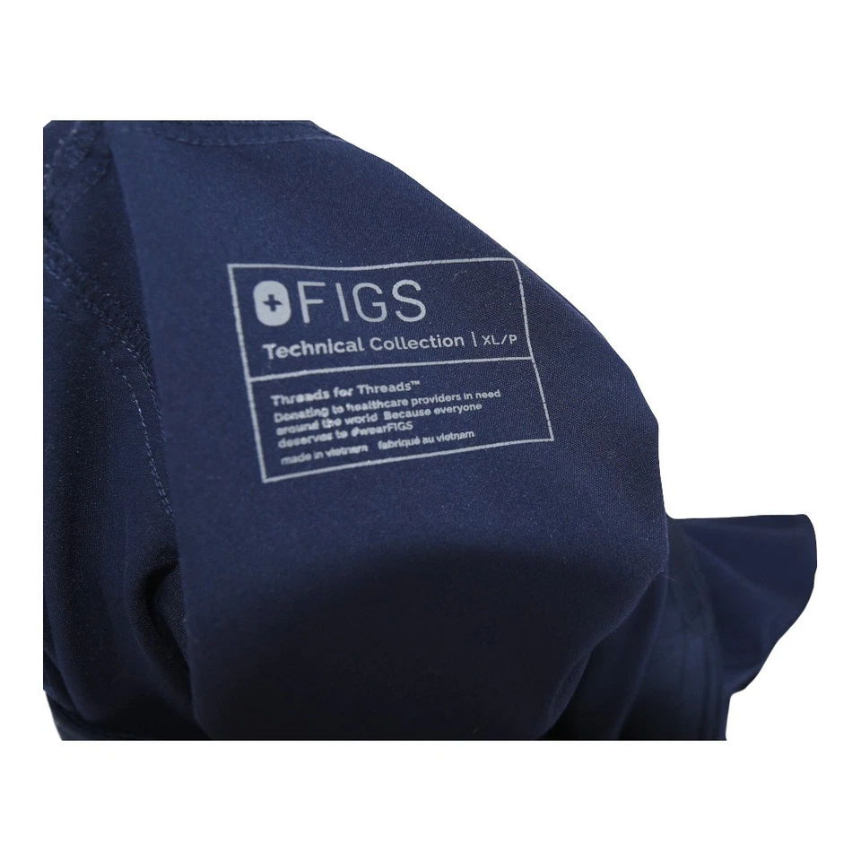 FIGS Pants Womens XL Petite Navy Kade Cargo Scrub Technical Drawstring - Image 4 of 4