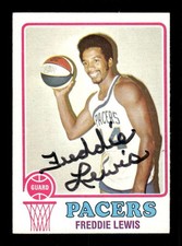 1973-74 Topps ABA 212 Freddie Lewis signed auto autograph 02 clean black sharpie