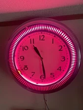 Antique Neon Clock, Vintage