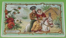 CHROMO 1905-1910 CHOCOLAT GUERIN-BOUTRON FLEURS MEXIQUE DAHLIA