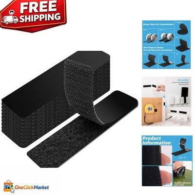 Durable Double-Sided Command Adhesive Hook and Loop Tape - 16 Packs of 1x4 Inch