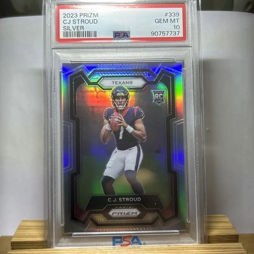2023 Panini Prizm C.J. Stroud Rookie RC Silver Prizm PSA 10 #339 GEM MINT