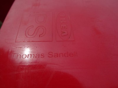 Pair of Vintage IKEA PS VAGO Red Chairs Designed By Thomas Sandell
