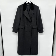 Vintage 60s Double Breasted Overcoat Womens M L Wool Cashmere USA Quiet Luxury