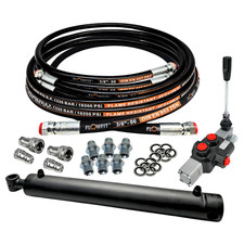 Log Splitter Kit with a Double Acting Hydraulic Lever Valve 7.7 to 22.5 Tonnage