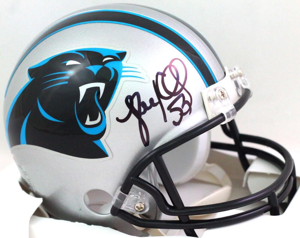 Luke Kuechly Autographed Signed Carolina Panthers Mini Helmet-Beckett W Hologram *Black 