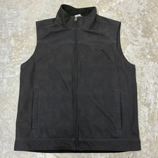 Cinch Vest Mens L Charcoal Softshell Bonded Concealed Carry Cowboy Fleece Lined