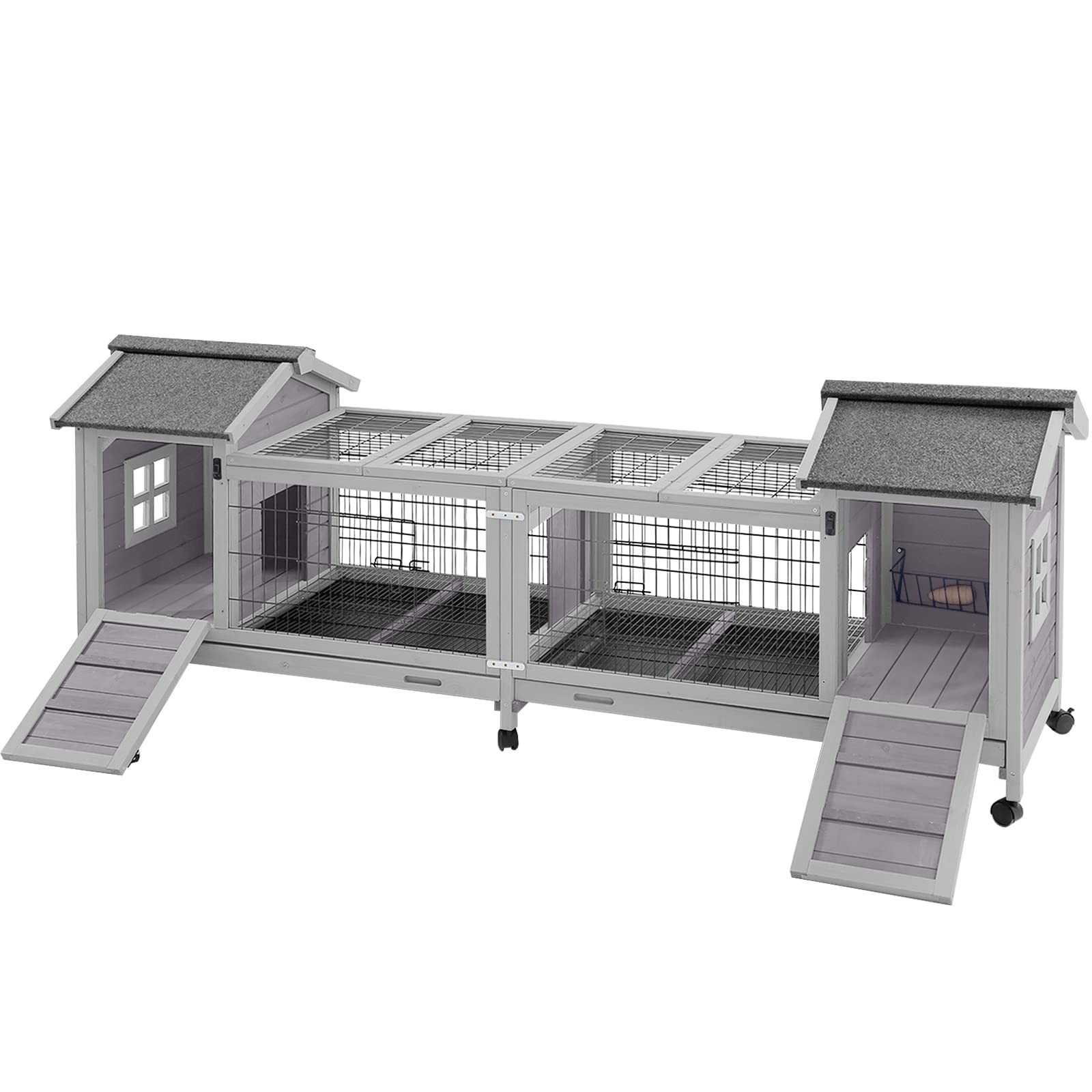 With Run & Tray House On Wheels Indoor Outdoor