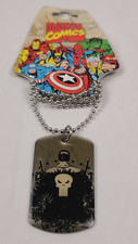 Collar Cadena Bola Etiqueta Perro Punisher Llavero Trasero Calavera Marvel Joya M 2011