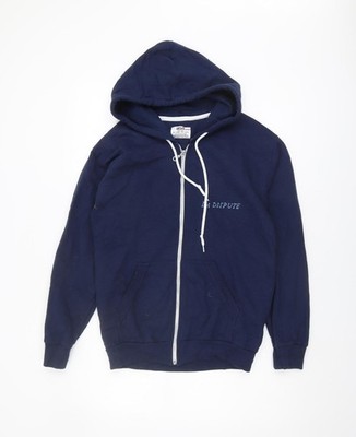 Hoodie Herren UK Größe S Amboss Blau Full Zip