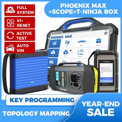 TOPDON Phoenix MAX + Scope + T-Ninja Box ECU Key Programming Diagnostic Bundle
