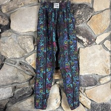 Vintage 80s Baggy Parachute Pants Size Small Adult MC Hammer Genie Weed Print