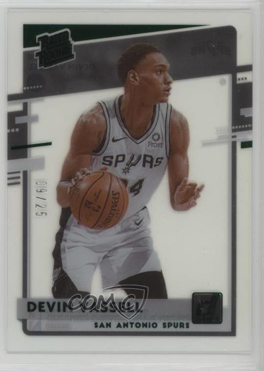 2020-21 Panini Clearly Donruss Rated Rookie Green 9/25 Devin Vassell #100 go9