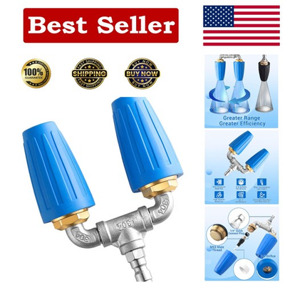 #ad Efficient Turbo Nozzle Pressure Washer Dual 360° Nozzles for Multiple Surfaces $70.95