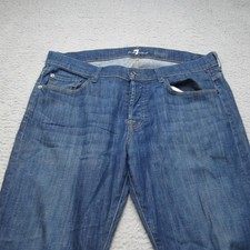 7 For All Mankind Rhigby Jeans Mens 36x34 Straight Leg Button Fly Denim Pants