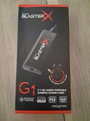 Creative Sound Blaster X G1 7.1 HD USB Audio Portable Sound Card Gaming PS4 