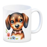 Dackel Mit Schleife Kaffeebecher