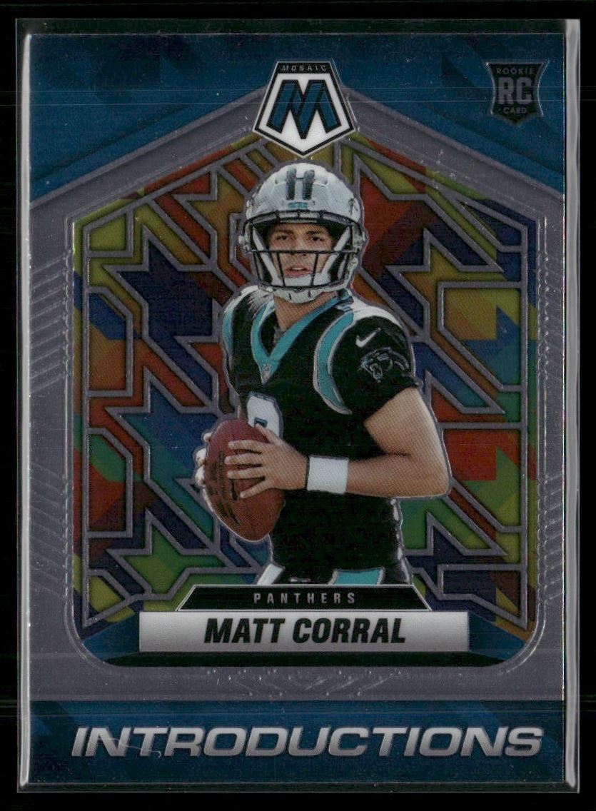 Matt Corral Rookie 2022 Panini Mosaic Introductions Carolina Panthers #I-4