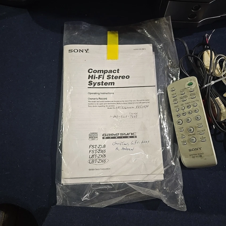 Sony LBT-ZX6 Estéreo 560W 5 Cambiador de Disco Sistema de Cassette FM/AM Funcionando Completo Foto 4 de 4