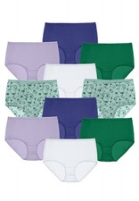 Comfort Choice Plus Size Full Coverage Nylon Brief 10-Pack
