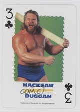 1991 US Playing Card WWF Hacksaw Jim Duggan #3C 0w8
