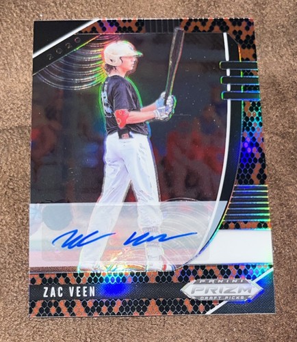 SNAKESKIN 2020 PANINI PRIZM DRAFT ZAC VEEN ROOKIE AUTO AUTOGRAPH #9/15 SSP - Picture 2 of 3