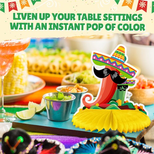 Mexican Table Centerpiece Set - 10 Pack - Cinco de Mayo Party Decorations Fie... - Picture 5 of 7