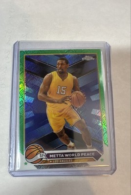 2023-24 Topps Chrome - Metta World Peace #13 Green Topps Refractor
