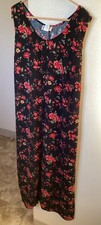 VTG 90s Y2k Midi Dress Womens ROSE Floral Cottagecore Fairy Grunge Romantic 20W