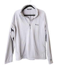 The North Face Waffle Thermal Top Womens XL Gray Quarter Zip Fleece Pullover