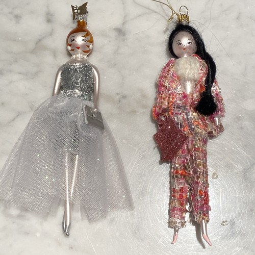 2023 Neiman Marcus De Carlini Lady Silver Gown Christmas Ornament 6.75"T Italy - Picture 12 of 12