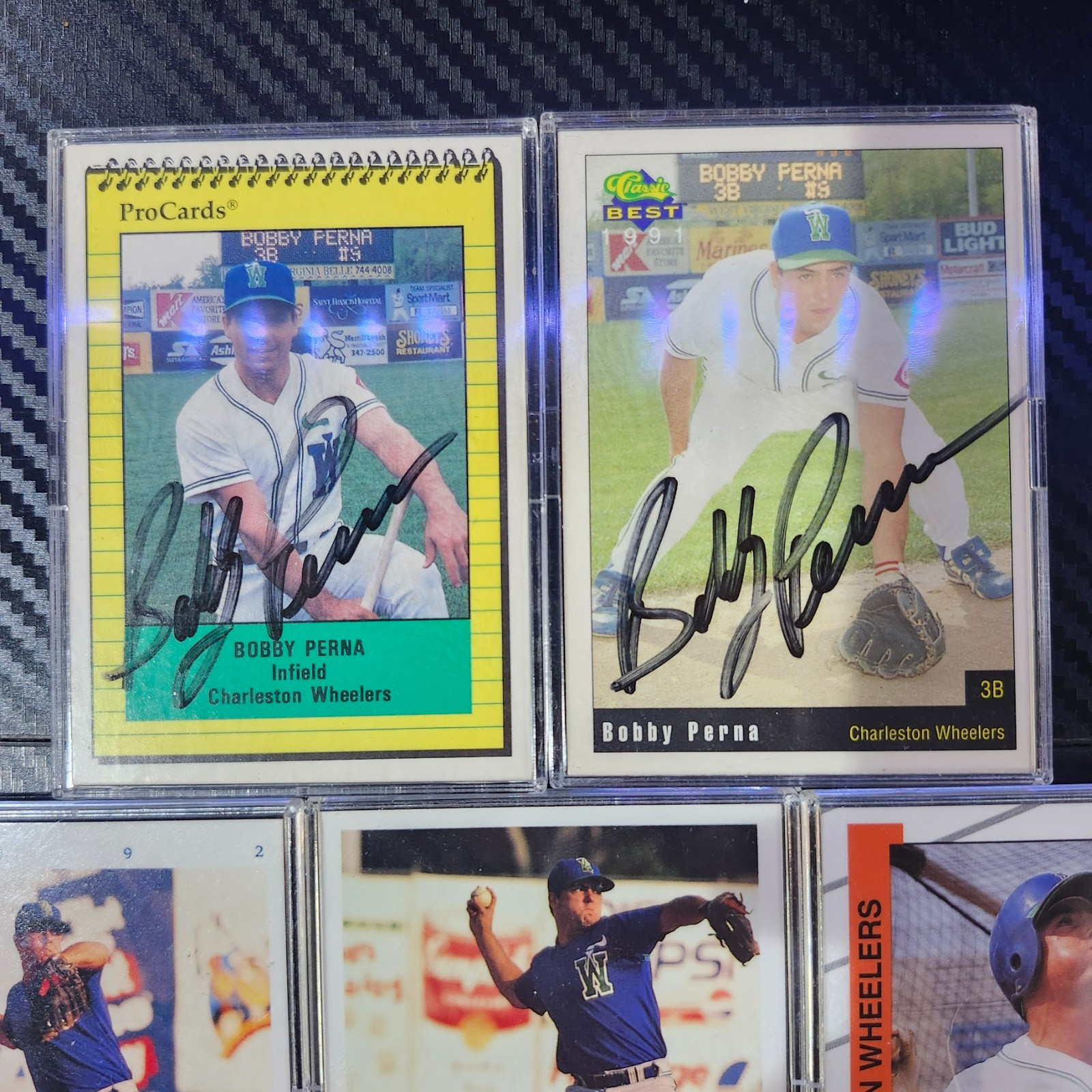 Lot of (11) 1991-94 Bobby Perna Baseball Cards - (7) Autographed image 2