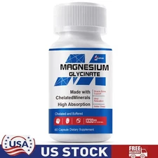 1330MG Magnesium Glycinate Capsule Absorption,Improved Stress Anxiety Relief Cap