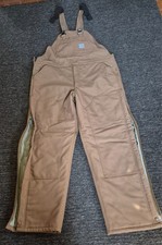 Men s Carhartt Fire Resistant - Quilted Lined Zip to Thigh Bib Overalls 40X34