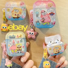 Cute Cartoon AirPods Case Cover With Keychain For AirPods Pro 2 3 4 1 2