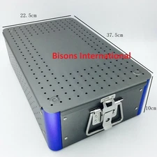 Aluminium Alloy sterilization tray case with silicone mat surgical instrument