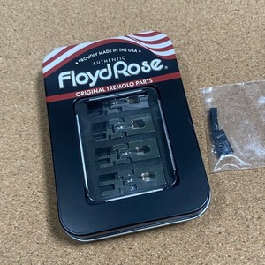 Floyd Rose Custom Radius 16" Original Saddle Set (6) Chrome Genuine + Inserts