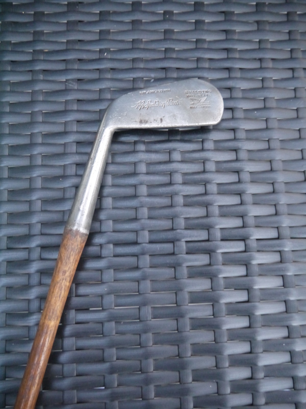 Antique Vintage Hickory Wood Shaft LEFTY Spalding Kro-Flie 1 Iron