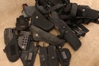 Mixed Lot of Various Semi Auto & Revolver Cloth, Nylon, & Kydex Pistol Holsters — photo 2